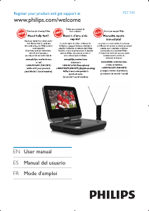 Manual de uso Philips PET749 Reproductor DVD