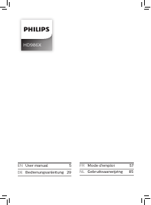 Mode d’emploi Philips HD9861 Friteuse
