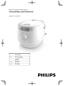 Manual Philips HD4747 Rice Cooker