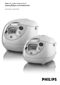 Hướng dẫn sử dụng Philips HD4750 Nồi cơm điện