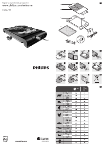 Bedienungsanleitung Philips HD6340 Tischgrill