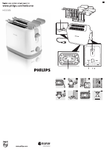 Manual Philips HD2505 Torradeira
