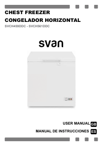 Manual de uso Svan SVCH459DDC Congelador