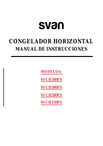 Manual de uso Svan SVCH300FS Congelador