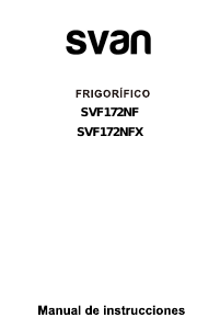 Handleiding Svan SVF172NFX Koel-vries combinatie