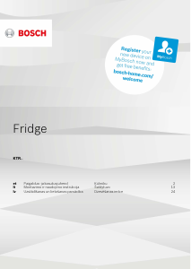 Rokasgrāmata Bosch KTR15NWFA Ledusskapis