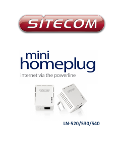 Bruksanvisning Sitecom LN-520 Powerline adapter
