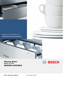 מדריך Bosch BIC510NB0 מגירת חימום