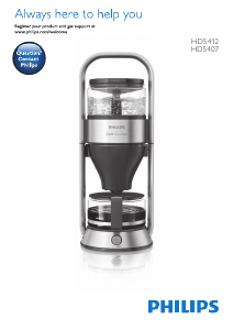 Bedienungsanleitung Philips HD5407 Kaffeemaschine