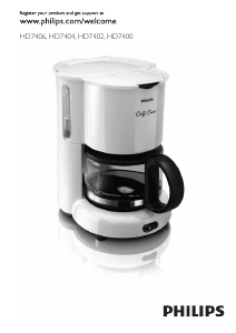 Käyttöohje Philips HD7400 Cafe Cino Kahvikone