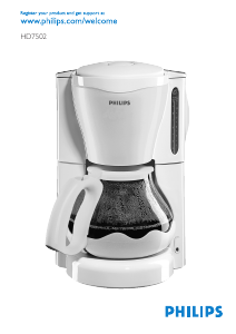 Mode d’emploi Philips HD7502 Cafetière