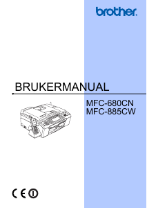 Bruksanvisning Brother MFC-885CW Multifunksjonsskriver