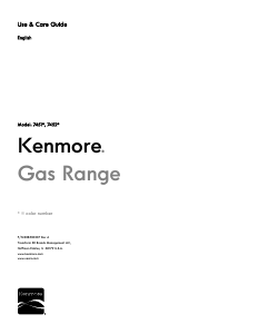 Manual Kenmore 74529 Range