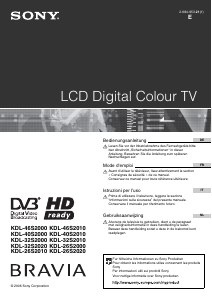 Manuale Sony Bravia KDL-26S2010 LCD televisore