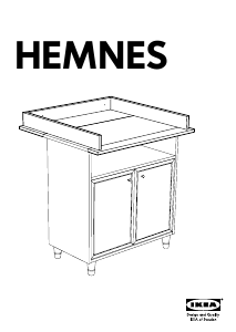Bruksanvisning IKEA HEMNES Skötbord