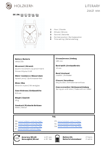 Manual de uso Holzkern Louisa Reloj de pulsera