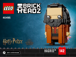 Manual Lego set 40495 Brickheadz Harry, Hermione, Ron e Hagrid