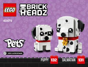 Manual Lego set 40479 Brickheadz Dalmatian