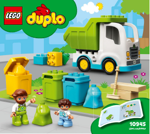 Handleiding Lego set 10945 Duplo Vuilniswagen en recycling
