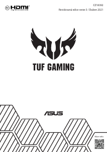 Manuál Asus F15 TUF Gaming Laptop