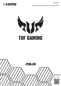 Kullanım kılavuzu Asus F15 TUF Gaming Dizüstü bilgisayar