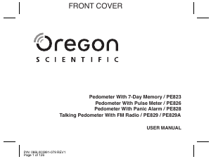 Bedienungsanleitung Oregon PE828 Schrittzähler