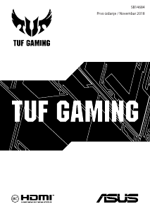 Priručnik Asus FX505DY TUF Gaming Prijenosno računalo
