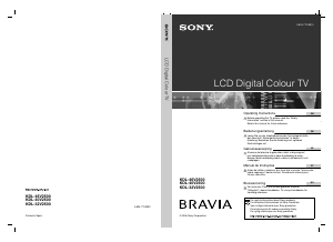 Bedienungsanleitung Sony Bravia KDL-32V2500 LCD fernseher