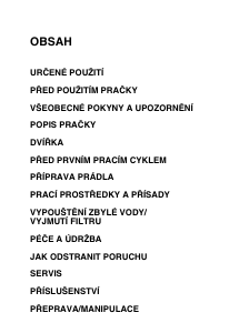 Manuál Whirlpool Carisma 1200 Pračka