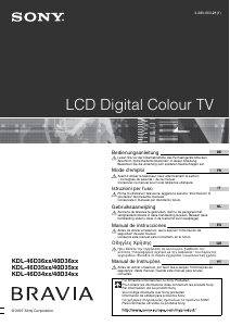 Manual de uso Sony Bravia KDL-40D3550 Televisor de LCD