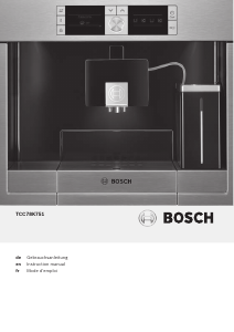 Bedienungsanleitung Bosch TCC78K751 Kaffeemaschine