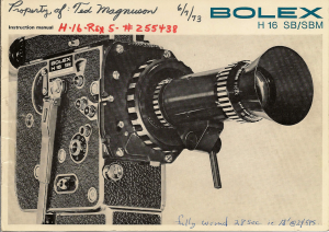 Handleiding Bolex H16 SBM Camcorder