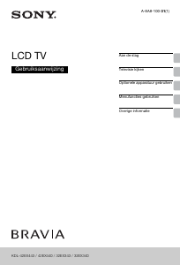 Handleiding Sony Bravia KDL-42EX443 LCD televisie