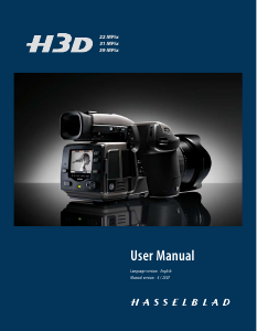Handleiding Hasselblad H3D Digitale camera