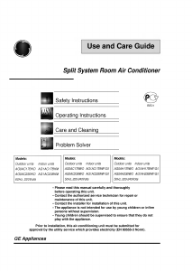 Manual LG LS-D2461CE Air Conditioner