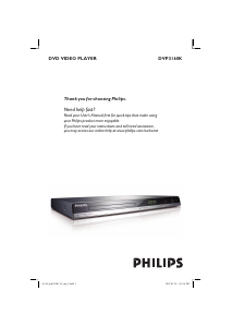 Manual Philips DVP3160K DVD Player