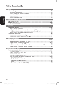 Manual de uso Philips DVP3254K Reproductor DVD
