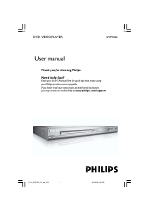 Handleiding Philips DVP3026X DVD speler