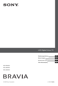 Manuale Sony Bravia KDL-46X4500 LCD televisore