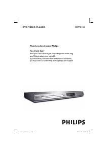 Manual Philips DVP3120X DVD Player