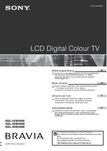 Manuale Sony Bravia KDL-52W3000 LCD televisore