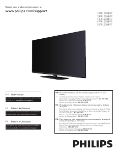 Manual de uso Philips 39PFL5708 Televisor de LED