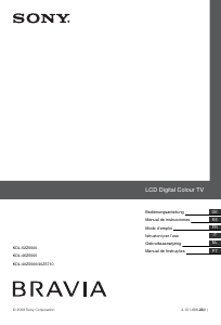 Manual Sony Bravia KDL-52Z5500 Televisor LCD