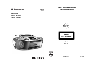 Manual de uso Philips AZ1122 Set de estéreo
