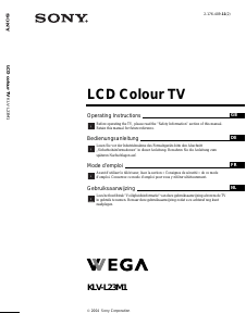 Bedienungsanleitung Sony Bravia KLV-L23M1 LCD fernseher