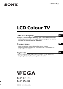 Käyttöohje Sony Wega KLV-15SR1 Nestekidetelevisio