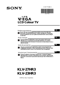 Manuale Sony Wega KLV-27HR3 LCD televisore