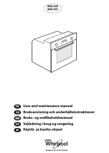 Manual Whirlpool AKZ 246/WH Oven
