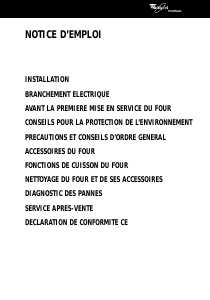 Mode d’emploi Whirlpool AKZ 388 NB Four