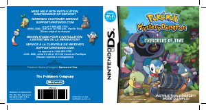 Mode d’emploi Nintendo DS Pokemon Mystery Dungeon Explorers of Time